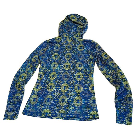 Reel Legends Women XS Athletic Hooded Pullover Blue Pockets Thumbholes Light - Picture 6 of 9